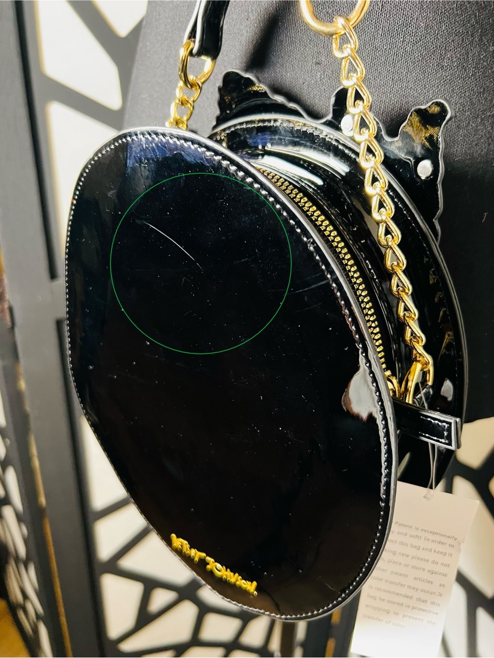 Betsey Johnson Black w/Gold Kitsch Halloween Queen Sugar Skull Crossbody NWT - Picture 5 of 12